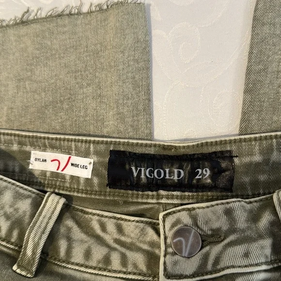 Vigoss “Dylan” Raw Edge Wide Leg Jeans. Size 29 - Picture 10 of 15